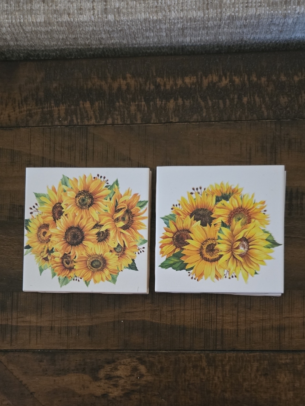 Sunflower Ceramic Coaster Set